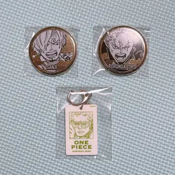 원피스 황금 캔뱃지 컬렉션 화이트 아크릴 키링 조로 상디