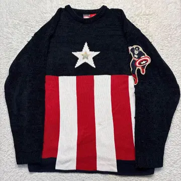 ECKO x MARVEL 90s 빈티지 캡틴 아메리카 니트