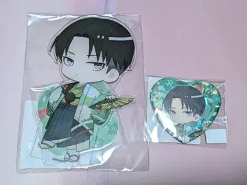 진격의 거인 VASARA 미니 캐릭터 BIG 아크릴 스탠드 캔뱃지 리바이