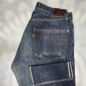 Sugar Cane 파랑 귀 셀비지 데님 W30