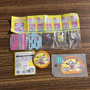 치이카와 x 산리오 토끼 폼폼푸딩 아크릴 스탠드 캔뱃지