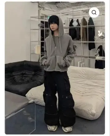 [ LUV CODE ] 포켓 데님 카고 팬츠 해수욕장