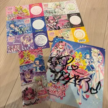 프리큐어 사인 색지 티켓 홀더 스탬프 랠리 티켓