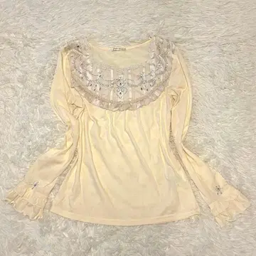 axes femme 반짝반짝 프릴 티셔츠 y2k 히메갸루 발레코어