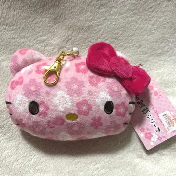 산리오 화잡화 시리즈 벚꽃 페이스 패스 케이스 헬로키티 키티