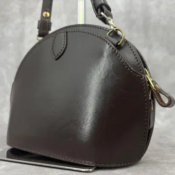 이타가키 가방 조개 모양 미니백 숄더 크로스바디 가죽 천연 가죽 브라운