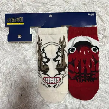 USJ 한정 주술회전 꽃송이 타곤 양말 세트