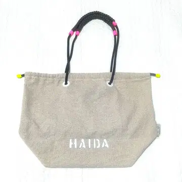 새상품급 HAIDA 하이 리넨 토트 백 여름 아이보리