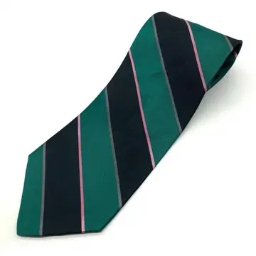 이탈리아제 넥타이 보더 스트라이프 빈티지 그린 미국 포멀
