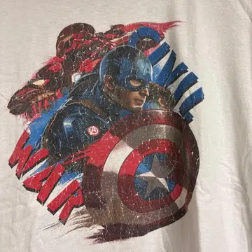 MARVEL CIVIL WAR 캡틴 아메리카 T셔츠 XL