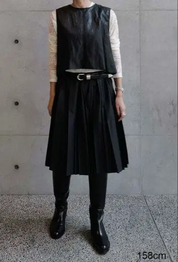 신상 타프타 플리츠 스커트 (블랙) machatt