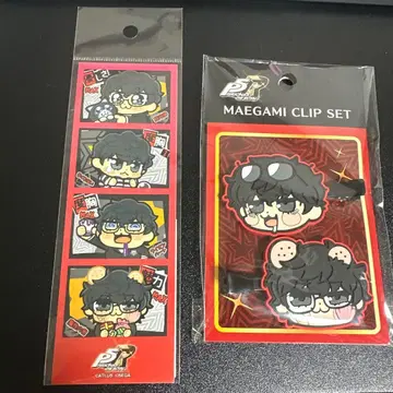 페르소나 5 더 로얄 주인공 x 부쿠부 앞머리 클립 세트 스티커
