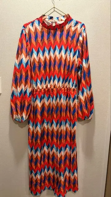 SHEIN 지그재그 패턴 원피스 L 사이즈 구제 의류 레트로