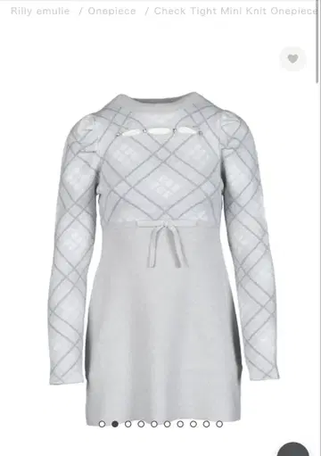 릴리 에뮬리 체크 타이트 미니 니트 원피스