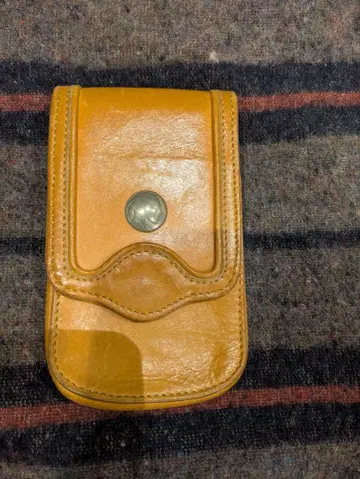 새들 레더 스마트폰 케이스 벨트 파우치 라이트 브라운