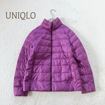 유니클로 다운 자켓 경량 (XL) 나일론 하이넥 무지