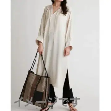 미라 오웬 카프탄풍 원피스 아이보리 루즈핏 체형 커버