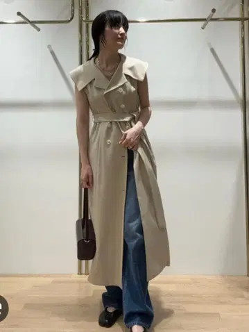 LAGUNAMOON 베이지 롱 코트