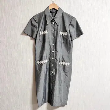 마리에라 벨라니 자수 셔츠 원피스 반팔