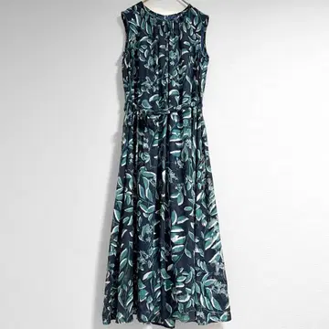 ALPHA CUBIC 컷 자카드 보타니컬 수채화 원피스