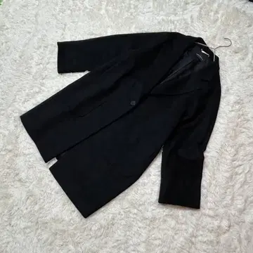 라피네 루즈 LAPINE ROUGE 캐시미어 100% 코트 44 블랙