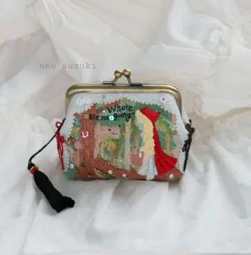 손자수 파우치 빨간 망토