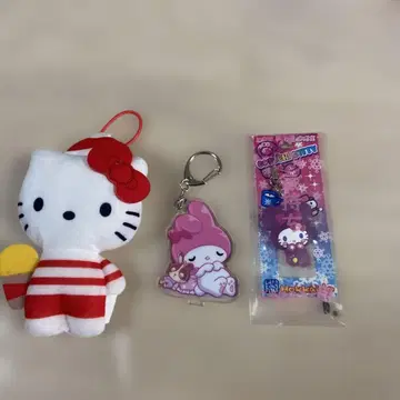 지역 한정 키티 홋카이도 한정 스트랩, 마이멜로디 키링, 키티 봉제 인형