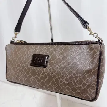 NINA RICCI 숄더백 브라운 올 패턴 NR 로고 여성용