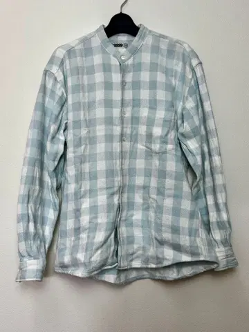 GOODENOUGH 노카라 체크 셔츠 M