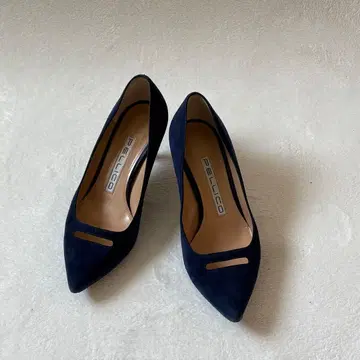 PELLICO ANELLI 네이비 스웨이드 스틸레토 펠리코 35