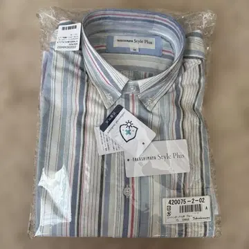 새상품 타카시마야 코튼 옥스 버튼 다운 긴팔 셔츠 남성용 M