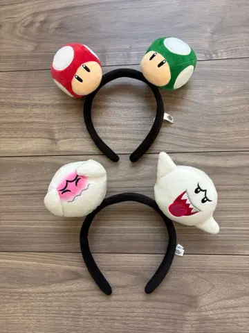 유니버설 스튜디오 재팬 마리오 캐릭터 머리띠 2개 세트