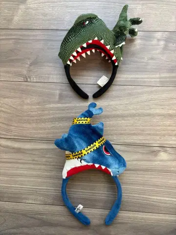 유니버설 스튜디오 재팬 공룡과 상어 머리띠 세트 2개 세트