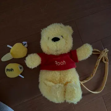 푸우 봉제 인형 숄더백 헤어핀