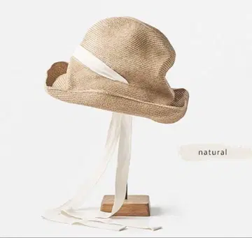 mature ha. 박스 햇 내추럴 새상품 미사용 리본 포함