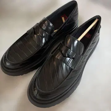 캠퍼 트윈즈 드레스 슈즈 남성용 블랙 로퍼 통굽