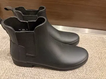 [ 새상품급 ] HUNTER 레인부츠 숏 블랙