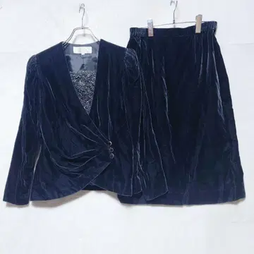 도쿄 소와르 돌체 벨로아 셋업 광택 블랙 수트 (LL)