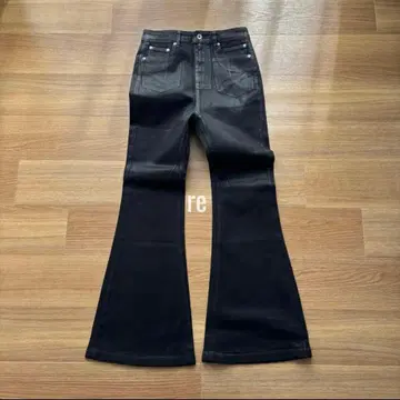 왁스 코팅 플레어 데님 코팅 플레어 데님