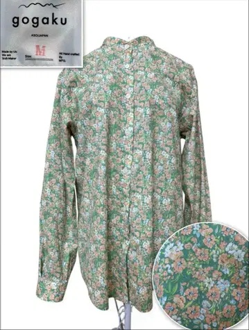 gogaku 아소 꽃무늬 셔츠 아소고가쿠 일본제 M 사이즈 코튼 100%