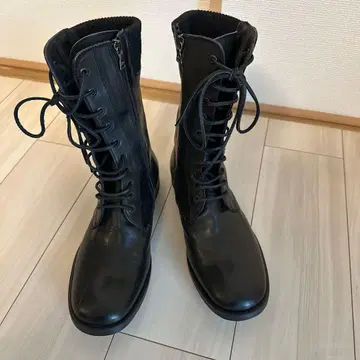 닐바렛 블랙 가죽 워크 부츠 41