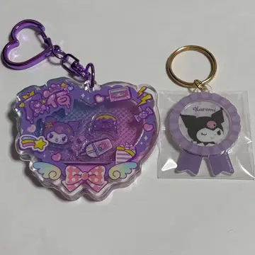 산리오 아크릴 키링 쿠로미 하라주쿠 한정판 하트 로제트