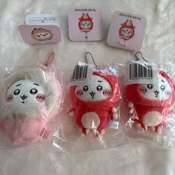 치이카와 (먼작귀) 복슬복슬 파자마 마스코트 타코이카 복권 키링