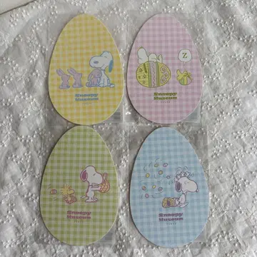 스누피 뮤지엄 부활절 에그 카드 4장 세트