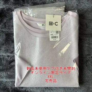 UNIQLO C 새틴 오버 사이즈 숏 블라우스/5부 소매