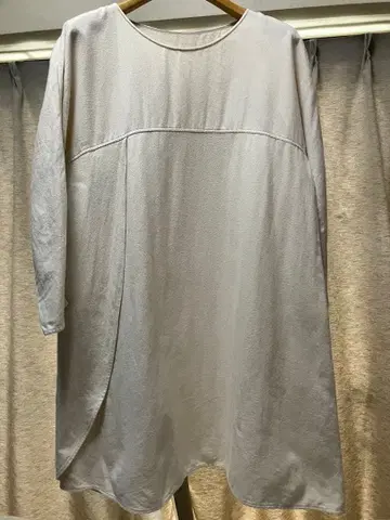 요건 레일 천연색 면직물 튜닉 슬릿