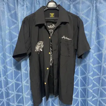 HOUSTON 오픈 카라 수베니어 셔츠 자수