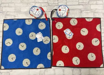 새상품 마스코트 포함 도라에몽 타월 손수건 세트