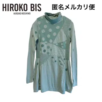 HIROKO BIS 히로코비스 긴팔 도트 튜닉 9호 일본제 도트