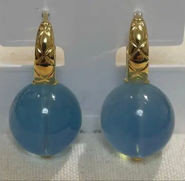 K9 아쿠아 마린 12mm 후프 타입 귀걸이